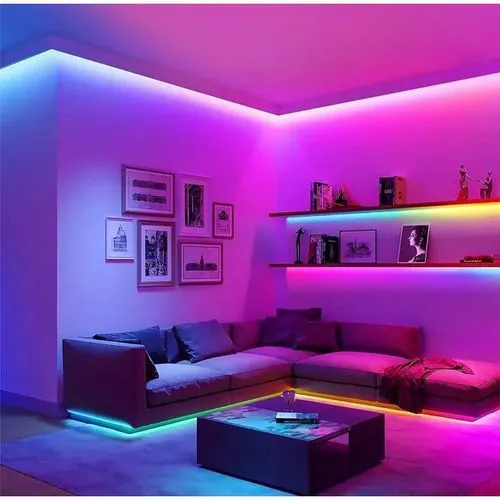 5m RGB LED Flexible Strip Snake Light Kit with Remote Controller, Color Changing Decorative Lighting for Bedroom, TV Backlight, Gaming Setup, Home Decoration, Party Ambience Lighting