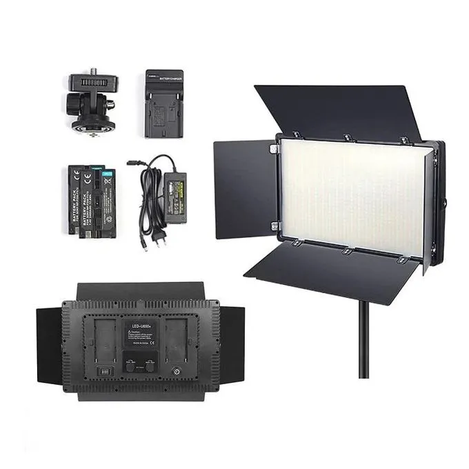Universal Stand Professional Photo & Video LED Light Kit Pro LED 800 – Studio Lighting Panel with Adjustable Brightness, Color Temperature 3200K–6500K, for Photography, Filming, and Content Creation