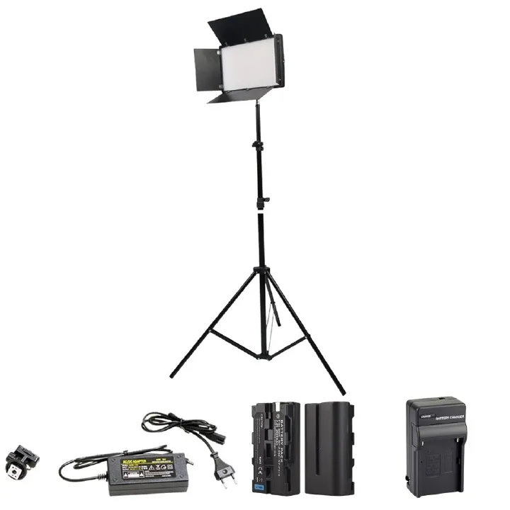 Universal Stand Professional Photo & Video LED Light Kit Pro LED 800 – Studio Lighting Panel with Adjustable Brightness, Color Temperature 3200K–6500K, for Photography, Filming, and Content Creation