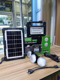 8017 SMART Solar Lighting Kit – 3 LED Bulbs, Torch, and USB Phone Charging – Complete Solar Home System with Control Unit, Built-In Battery, and Solar Panel for Indoor & Outdoor Use