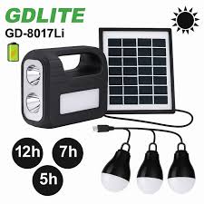 8017 SMART Solar Lighting Kit – 3 LED Bulbs, Torch, and USB Phone Charging – Complete Solar Home System with Control Unit, Built-In Battery, and Solar Panel for Indoor & Outdoor Use