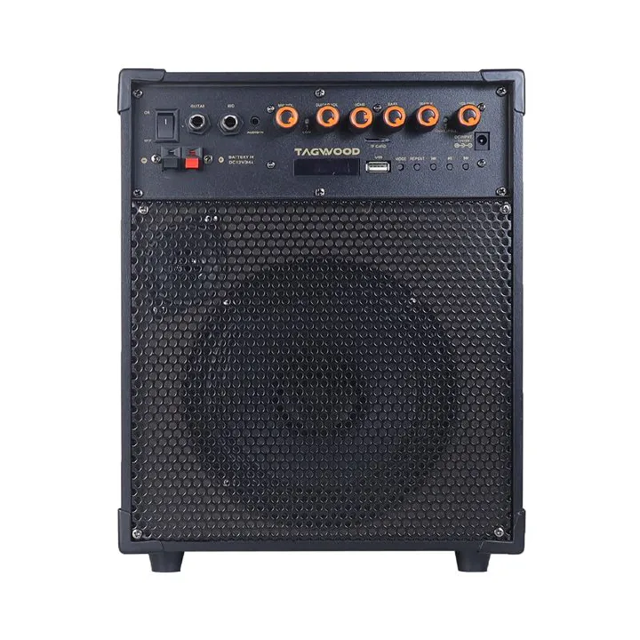 Tagwood LTS-6A Trolley Speaker – Portable Outdoor Bluetooth Speaker with Built-In Subwoofer, Rechargeable Battery, and Free Wireless Microphone for Parties, Events, and Entertainment