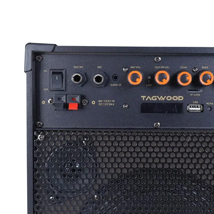 Tagwood LTS-6A Trolley Speaker – Portable Outdoor Bluetooth Speaker with Built-In Subwoofer, Rechargeable Battery, and Free Wireless Microphone for Parties, Events, and Entertainment