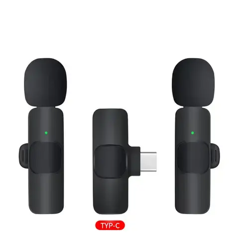 Wireless Double Microphone – Type-C & USB Plug-and-Play for Phones, High-Quality Sound, Noise Reduction, and Precision Recording