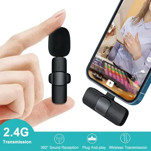Wireless Double Microphone – Type-C & USB Plug-and-Play for Phones, High-Quality Sound, Noise Reduction, and Precision Recording