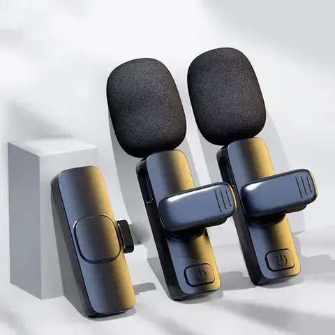 Wireless Double Microphone – Type-C & USB Plug-and-Play for Phones, High-Quality Sound, Noise Reduction, and Precision Recording