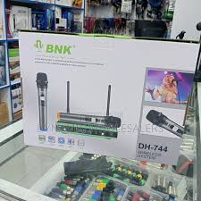 BNK DH-744 Wireless Microphone System – Dual Handheld Wireless Mics for Karaoke, PA, DJ, Parties, and Live Events