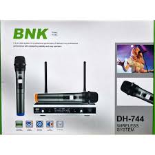BNK DH-744 Wireless Microphone System – Dual Handheld Wireless Mics for Karaoke, PA, DJ, Parties, and Live Events