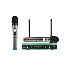BNK DH-744 Wireless Microphone System – Dual Handheld Wireless Mics for Karaoke, PA, DJ, Parties, and Live Events