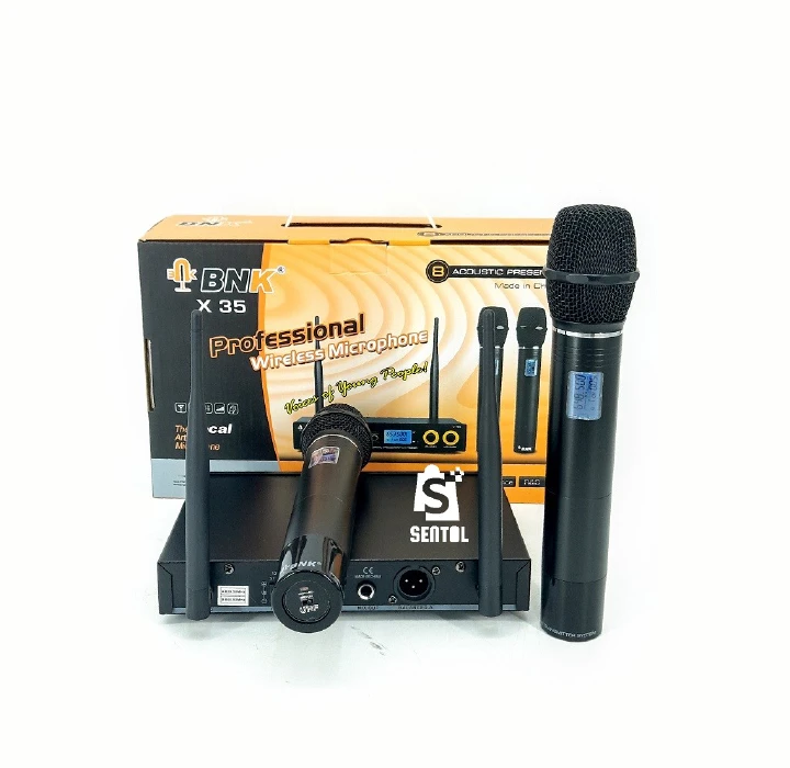 BNK X35 UHF Dual‑Channel Vocal Wireless Microphone System – Professional Dual Wireless Mics for Karaoke, PA, DJ, Parties & Live Performances