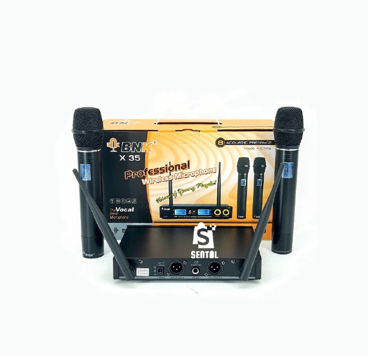 BNK X35 UHF Dual‑Channel Vocal Wireless Microphone System – Professional Dual Wireless Mics for Karaoke, PA, DJ, Parties & Live Performances