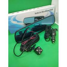 Vehicle Blackbox DVR Dash Camera with Dual Front and Rear Recording, Rearview Mirror Integration, Full HD Video, Night Vision, Motion Detection, G-Sensor Protection, Easy Installation