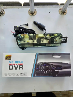 Vehicle Blackbox DVR Dash Camera with Dual Front and Rear Recording, Rearview Mirror Integration, Full HD Video, Night Vision, Motion Detection, G-Sensor Protection, Easy Installation