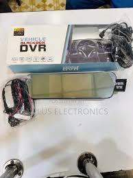 Vehicle Blackbox DVR Dash Camera with Dual Front and Rear Recording, Rearview Mirror Integration, Full HD Video, Night Vision, Motion Detection, G-Sensor Protection, Easy Installation