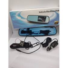 Vehicle Blackbox DVR Dash Camera with Dual Front and Rear Recording, Rearview Mirror Integration, Full HD Video, Night Vision, Motion Detection, G-Sensor Protection, Easy Installation