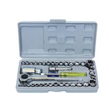 40Pcs Hand Tool Set Essential Mechanical Tools with Socket Kit for Home, Auto & DIY Repairs – Durable, Portable, Multi-Purpose Toolbox for Every Task