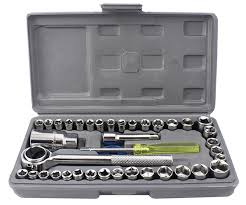 40Pcs Hand Tool Set Essential Mechanical Tools with Socket Kit for Home, Auto & DIY Repairs – Durable, Portable, Multi-Purpose Toolbox for Every Task