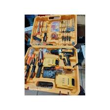 Dewalt 21V Cordless Electric Drill with 47-Piece Tool Set – Includes 2 Rechargeable Batteries, Charger & Accessories for Home, DIY, and Professional Use