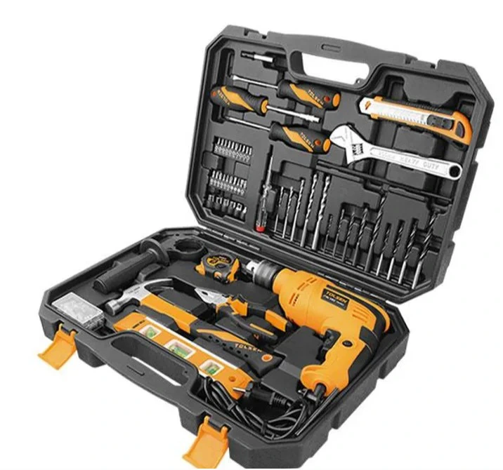 TOLSEN 95-Piece Industrial Hand Tool Set with 710W Hammer Drill – Complete Toolkit for Home, Garage, and Professional Mechanical Repairs