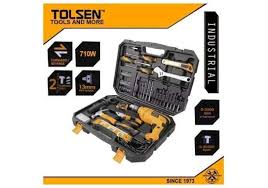 TOLSEN 95-Piece Industrial Hand Tool Set with 710W Hammer Drill – Complete Toolkit for Home, Garage, and Professional Mechanical Repairs