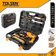 TOLSEN 95-Piece Industrial Hand Tool Set with 710W Hammer Drill – Complete Toolkit for Home, Garage, and Professional Mechanical Repairs