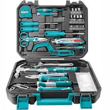 Total 130-Piece Comprehensive Tool Set – Complete Hand and Power Tools Kit for Home, Garage, Automotive, and DIY Projects