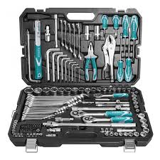 Total 100-Piece Complete Tool Set – Durable Hand and Mechanical Tools Kit for Home, Garage, Automotive, and DIY Projects