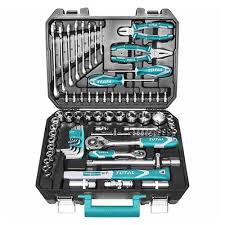 Total 100-Piece Complete Tool Set – Durable Hand and Mechanical Tools Kit for Home, Garage, Automotive, and DIY Projects