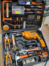 TOLSEN 95‑Piece Industrial Hand Tool Set with 710W Hammer Drill – Complete Professional Mechanical & DIY Toolkit