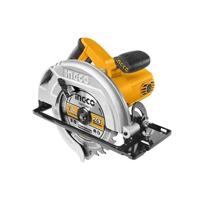 Ingco 1400W Industrial Circular Saw – High-Power Cutting Tool with Free TCT Saw Blade for Wood, Metal, and Heavy-Duty DIY or Professional Projects