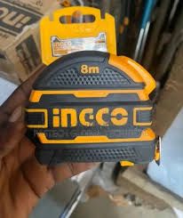 Ingco HSMT081025 Steel Measuring Tape 10m x 25mm – Durable Professional Tape Measure for Accurate Length and Width Measurements in DIY, Construction, and Carpentry
