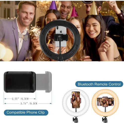 Generic 10-Inch Ring Light with 2.1m Tripod – Selfie, Makeup, and Studio Supplementary Lighting for Photography, Vlogging, and Live Streaming
