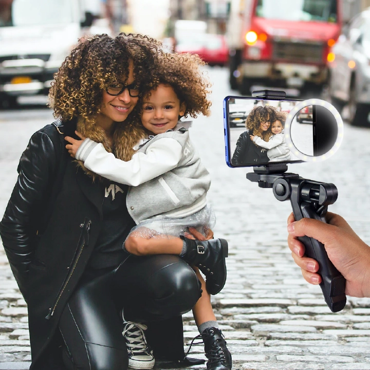 4PCS Tripod Stand Ring Light Set – Selfie Stick, Live Bracket, Desktop Stabilizer, and Phone Clip for Mobile Photography, Live Streaming, and Video Recording