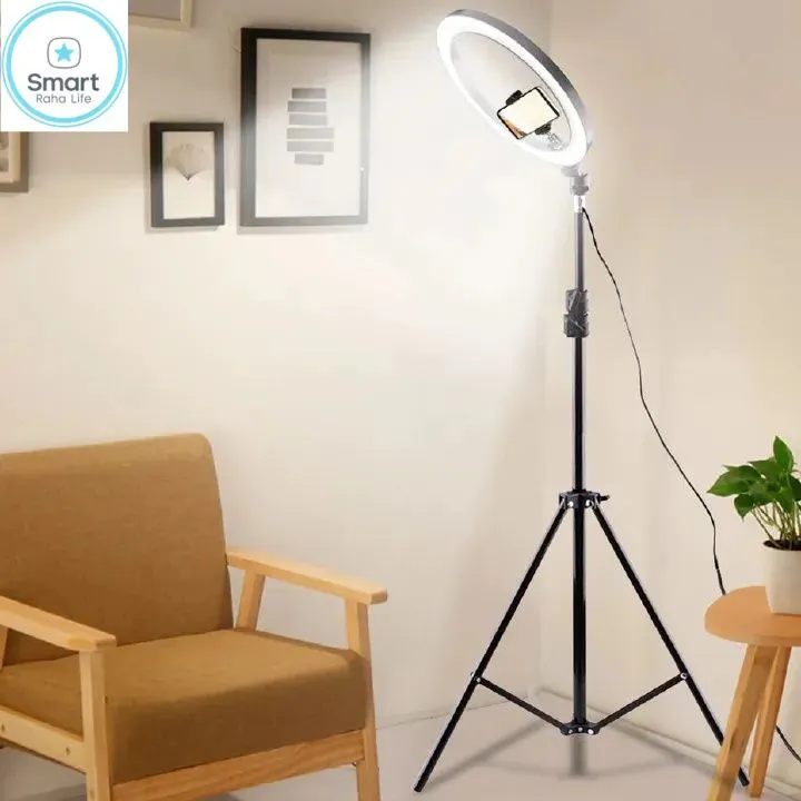 Smartrahalife 10-Inch Ring Light with 2.1M Tripod – Professional Studio Setup with Phone Holder for Live Streaming, Makeup, Selfies, and Video Recording