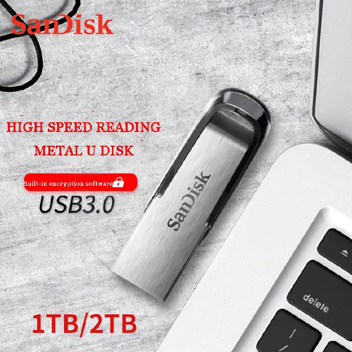 SanDisk USB Flash Drive 128GB–2TB High-Speed USB 2.0 Memory Stick Pen Drive Portable Storage for PC, Laptop, and Mobile Devices