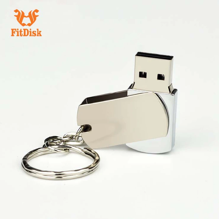 FitDisk USB Flash Drive USB 2.0 Metal Pendrive 32GB 64GB Portable Flash Disk Memory Stick for PC, Laptop, Car Audio and Data Storage