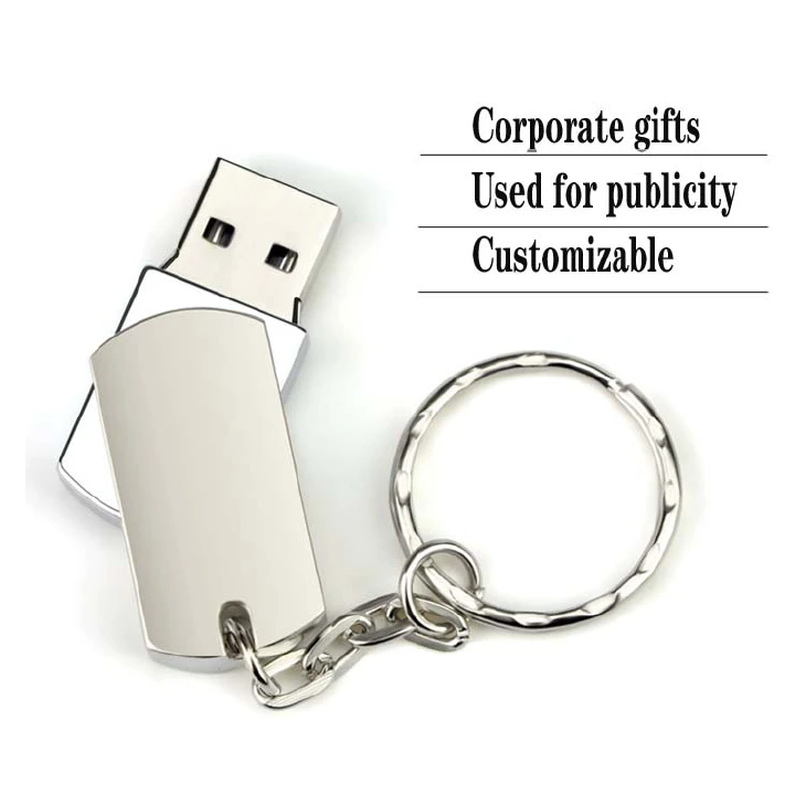 FitDisk USB Flash Drive USB 2.0 Metal Pendrive 32GB 64GB Portable Flash Disk Memory Stick for PC, Laptop, Car Audio and Data Storage