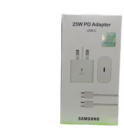 Samsung 25W Super Fast Charger White Adapter with USB-C Output for Galaxy A-Series & S-Series Phones Rapid Charging Wall Adapter for Smartphones and Tablets