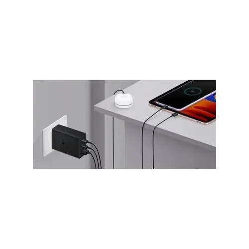 Samsung 65W PD Power Adapter Trio SuperFast Charger with 3 Ports USB-C x2, USB-A & USB-C Cable Fast Charger for Samsung Smartphones & Tablets