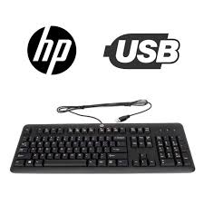 HP Wired Keyboard for Desktop Computers with 4-Way Power Extension, Full-Size USB Keyboard, Comfortable Typing, Durable Build, and Safe Multi-Device Power Management