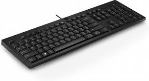 HP Wired Keyboard for Desktop Computers with 4-Way Power Extension, Full-Size USB Keyboard, Comfortable Typing, Durable Build, and Safe Multi-Device Power Management