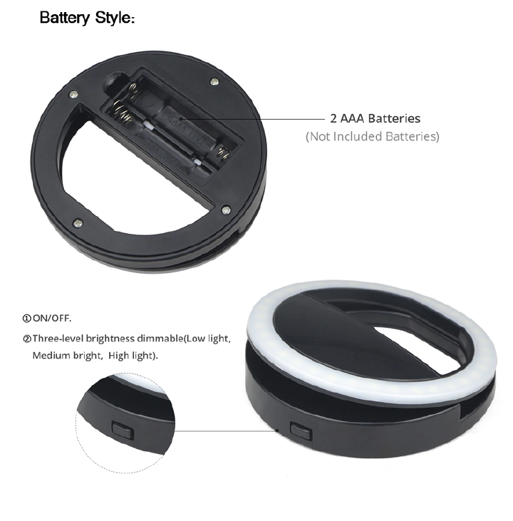 LED Selfie Lamp Ring for Makeup, Photography, and Mobile Use, Novelty Decorative LED Light for Night Photos, Mirror Glow, and Social Media Content