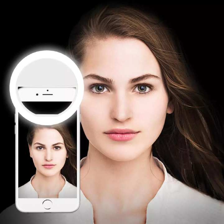 LED Selfie Lamp Ring for Makeup, Photography, and Mobile Use, Novelty Decorative LED Light for Night Photos, Mirror Glow, and Social Media Content