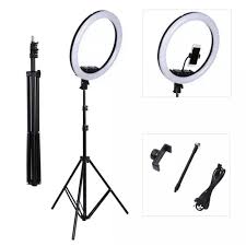 Universal 10-Inch LED Ring Selfie Light 210 White LEDs 10W – Adjustable Brightness Lamp for Photography, Video, and Live Streaming