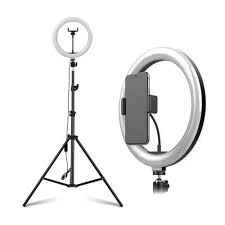 Universal 10-Inch LED Ring Selfie Light 210 White LEDs 10W – Adjustable Brightness Lamp for Photography, Video, and Live Streaming