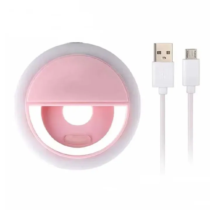 Universal Selfie Clip-On LED Ring Light for iPhone, Samsung, POCO Phones – Bright USB Rechargeable Photo & Video Lamp for Perfect Selfies and Videos