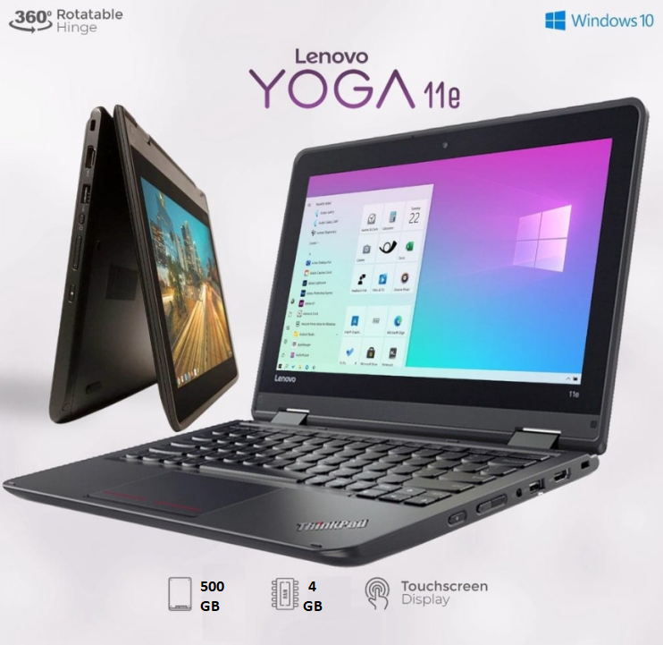 Touchscreen Refurbished Lenovo Thinkpad Yoga 11E X360 2 IN 1 Laptop Intel Celeron 4gb Ram 500gb HDD 11.6''inch Refurbished Laptop Computer Notebook