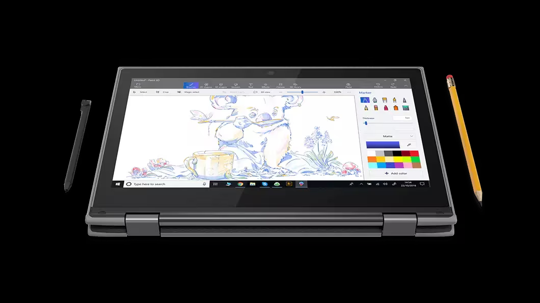 ( With Sylus Pen + 2cameras ) Touchscreen 2 IN 1 Laptop Refurbished Lenovo Thinkpad 300E X360 Intel Celeron 8GB Ram 128GB SSD 12.6''inch Refurbished Laptop Computer Notebook