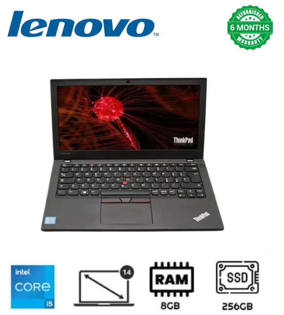 Refurbished Lenovo Thinkpad X270 Laptop intel Core i5 4th Gen 8GB Ram 256 SSD Rom 12.5''Screen HD Display Refurbished Laptop Computer Notebook / Computer