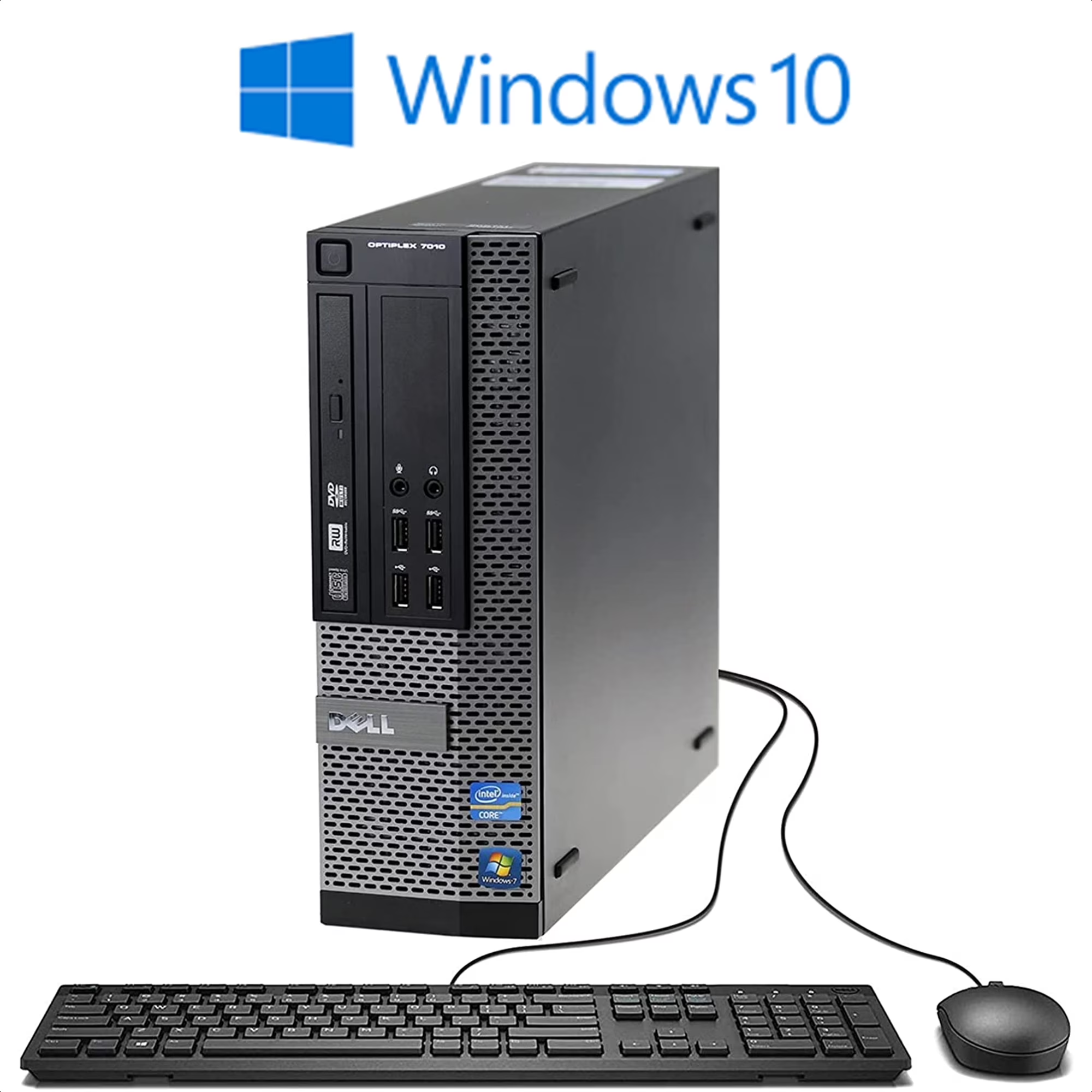 { Full set 23'' dell monitor + MOUSE & KEYBOARD } Refurbished Dell Optiplex 990 Intel Core i5 8GB RAM 500GB HDD Windows 10 Pro Desktop Tower